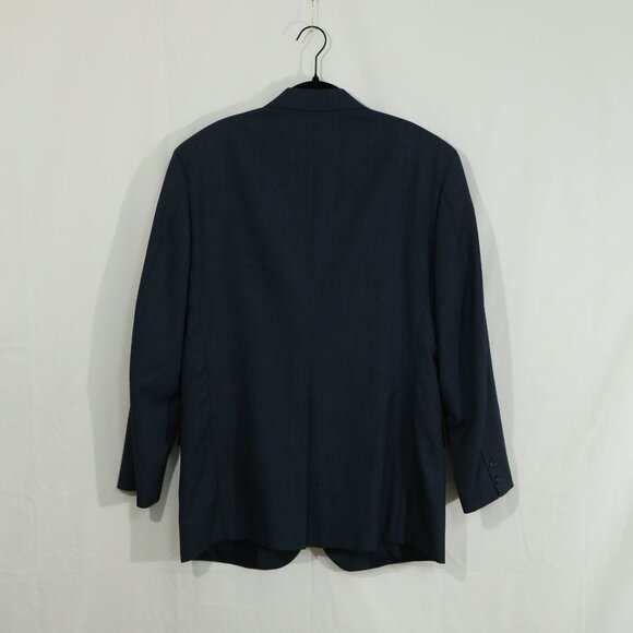 Brooks Brothers 100% Wool 2-Piece Suit 42R Navy Check Made in USA As-Is - Picture 3 of 15